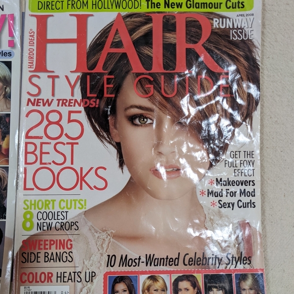 Vintage Y2K Hairstyles Spring Summer Sexy Long Short Ephemera Magazine 4 Lot Set - Picture 3 of 15